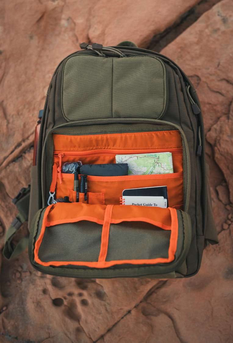 Open pocket of a RUSH Shadow Backpack