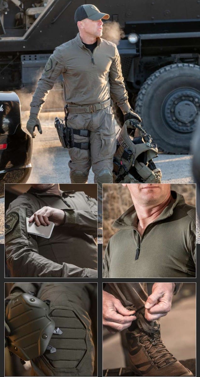 V.XI Collection Details: Zippered sleeve pockets, Adjustable kneepad system, Adjustable hems