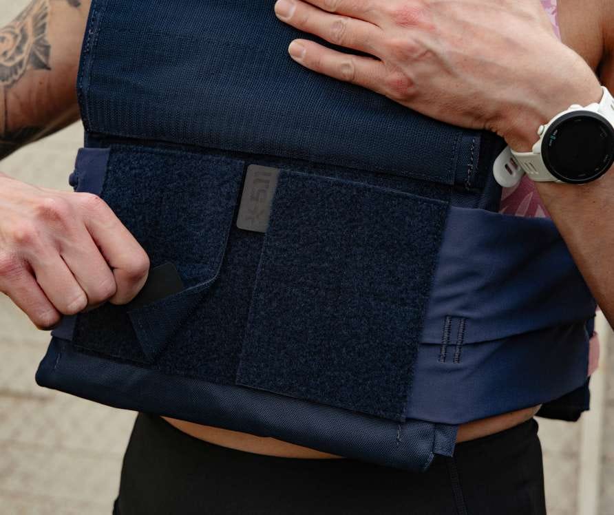 Closeup of Weight Vest cummerbund