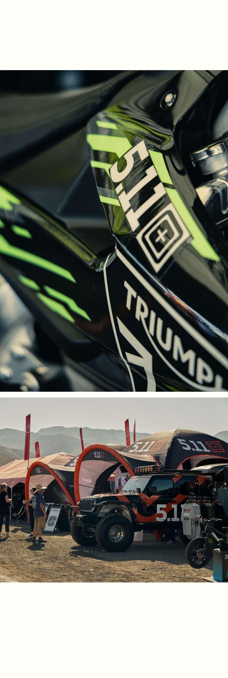 Images of Triumph Team bike and Motocross event