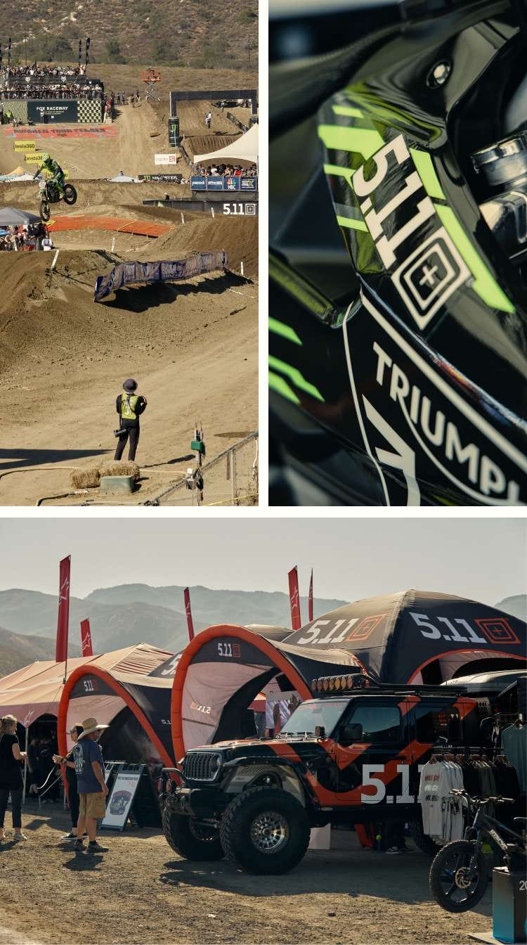 Images of Triumph Team bike and Motocross event