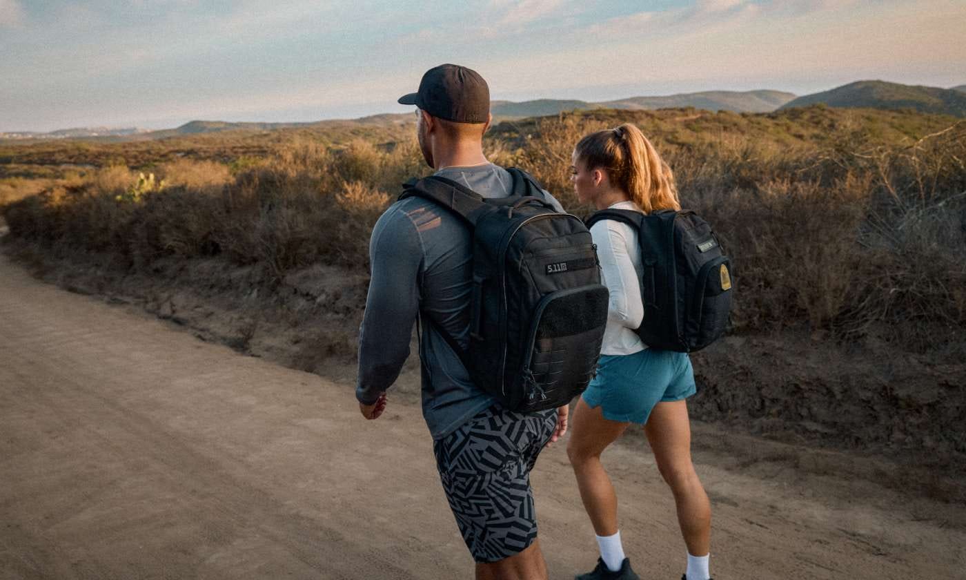 Man and a woman on a hike