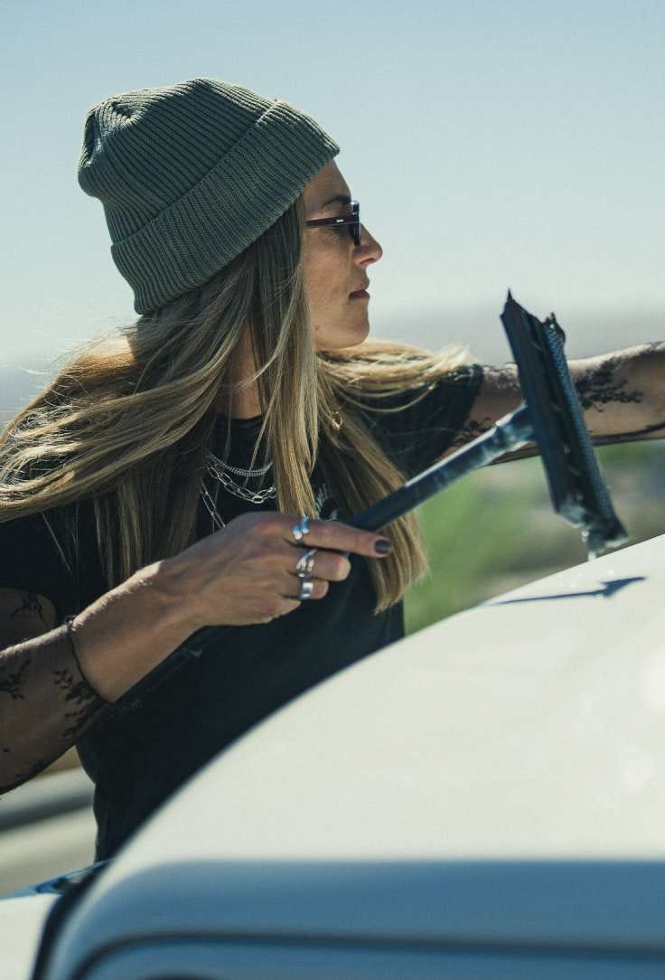 Woman wearing hat