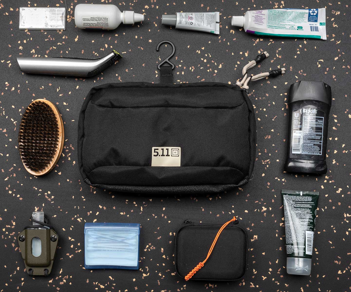 Gym bag laydown